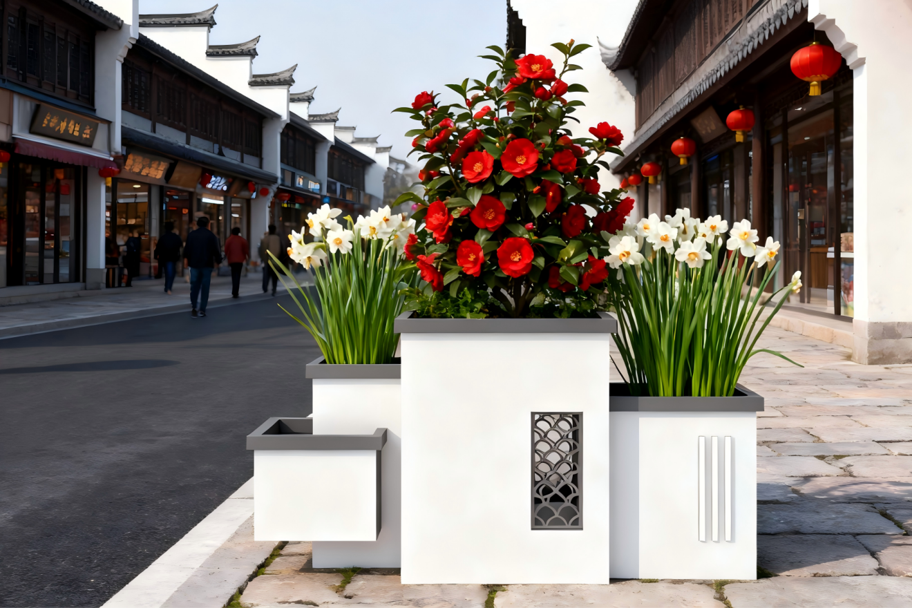 新中式江南花箱