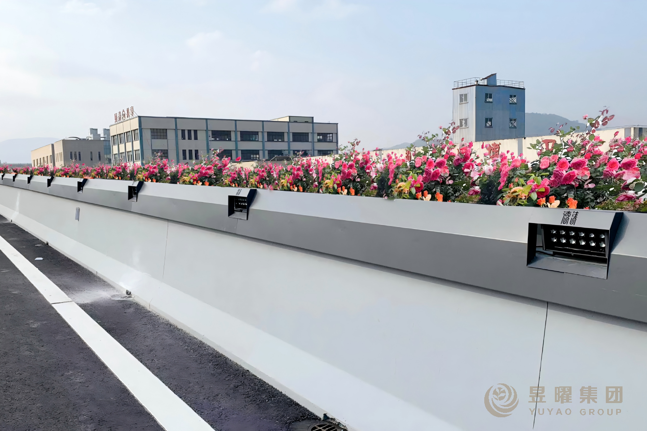 德清高架一字型不锈钢花箱